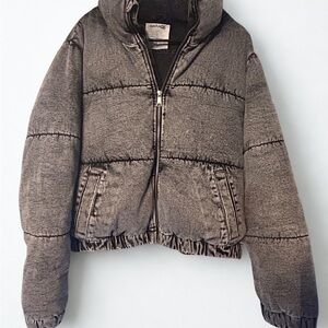Garage Kids Charcoal Puffer Coat